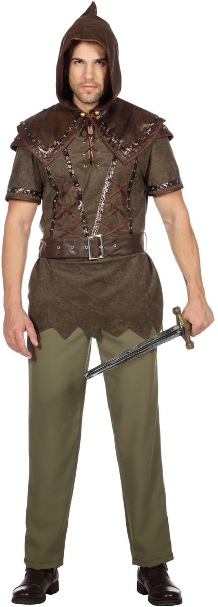 Robin Hood Kostuum | Strijder Tegen Onrecht Robin | Man | Maat 56 | Carnaval kostuum | Verkleedkleding